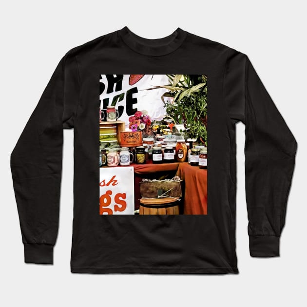 Farmer's Market Long Sleeve T-Shirt by SusanSavad